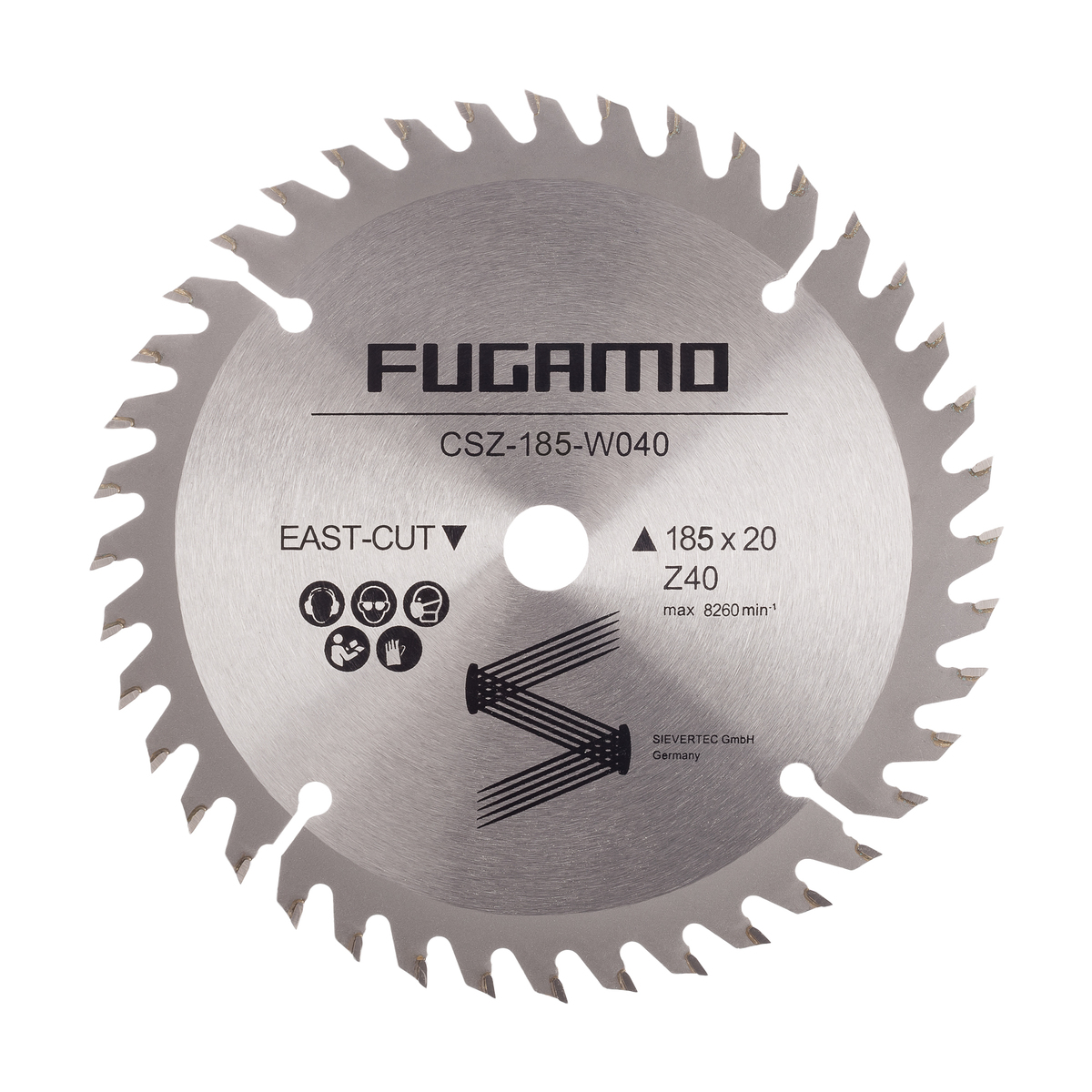 Hoja de sierra circular Ø 185x20 mm 24/40/48/60/80 Z hoja de sierra HM para sierra circular madera NE aluminio - Imagen 3 de 6