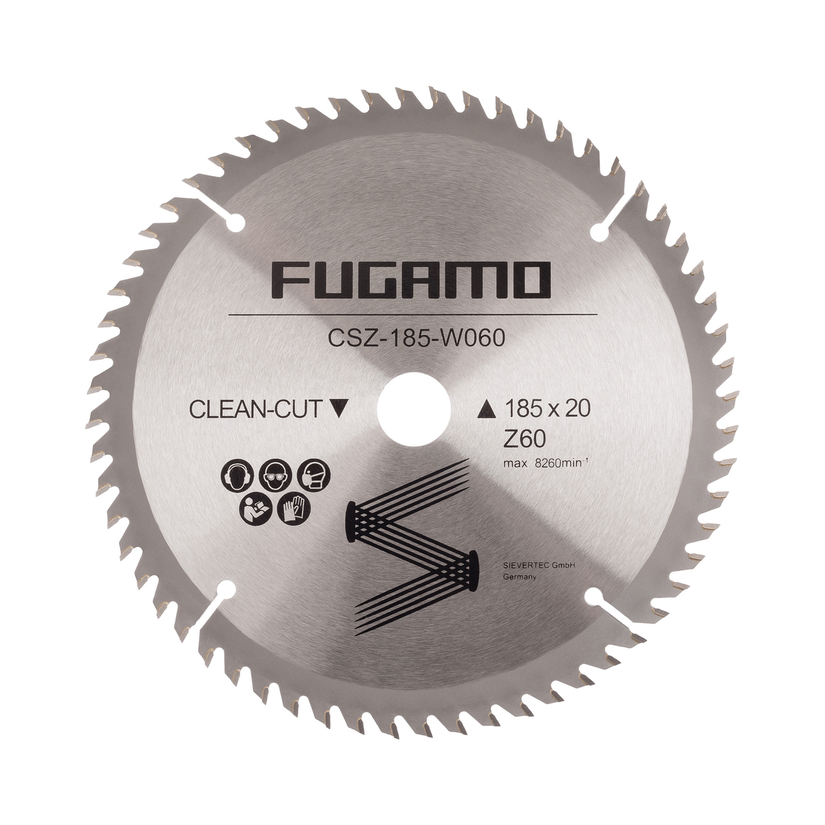 Hoja de sierra circular Ø 185x20 mm 24/40/48/60/80 Z hoja de sierra HM para sierra circular madera NE aluminio - Imagen 5 de 6
